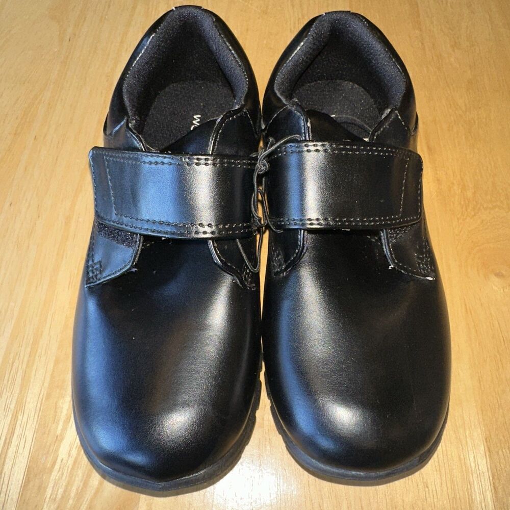 Wonderkids  Boy's Dress Shoes Size 12 Black Faux Leather